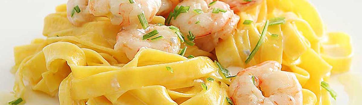 Tagliatelle Amalfitane al Gamberi e Gorgonzola von La Pasta di Aldo