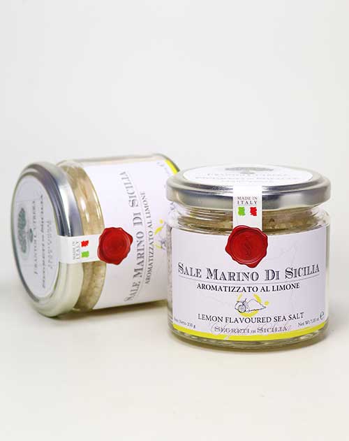 Meersalz mit Zitrone – Sale Marino di Sicilia Aromatizzato al Limone