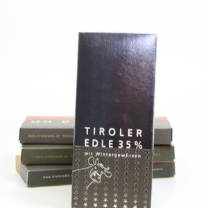 Tiroler Edle - Edle Milchschokolade mit Wintergewürzen 50g