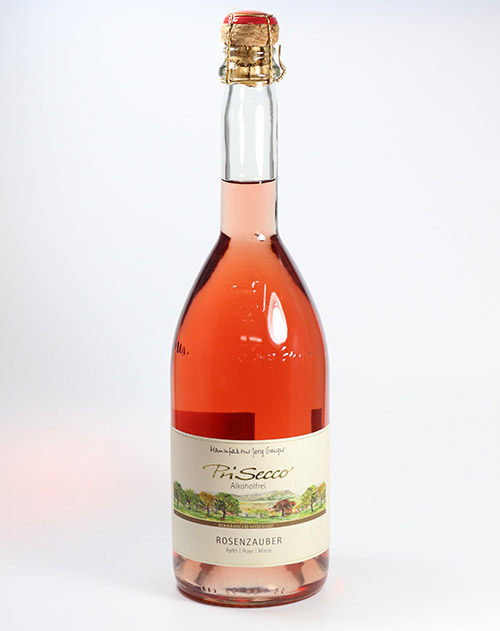 PriSecco Rosenzauber von der Manufaktur Jörg Geiger, 0,75l, Alkoholfrei!
