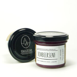 Himbeer-Senf von Königskind - 70 % Frucht, BBQ