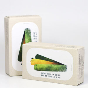 Lingueirao ao Natural - Naturbelassene, handgesammelte Schwertmuscheln in Lake José aus Galicien 110g/70g