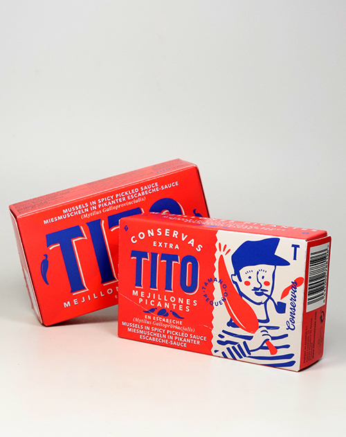 TITO Mejillones Picantes - Miesmuscheln in pikanter Escabeche-Sauce, 111g/69g