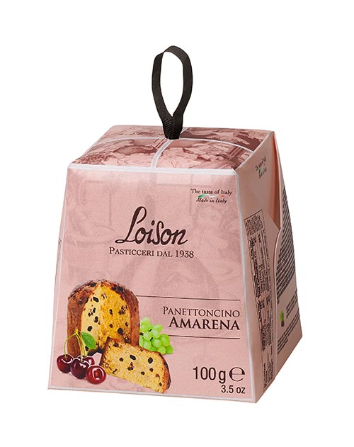 Kleiner Panettone mit kandierten Kirschen - Panettoncino Amarena von Loison 100g