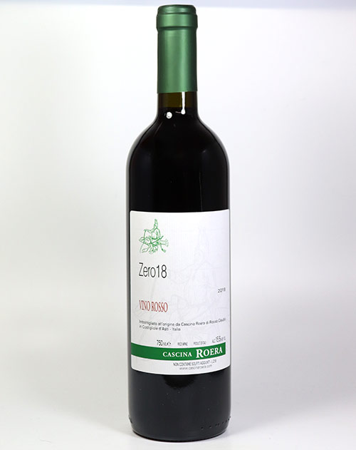 Zero18 - Rotwein 100% Barbera, Cascina Roera, Piemont, ohne Sulfite, 2018