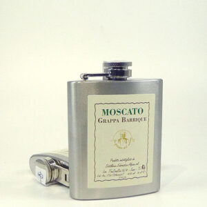 Moscato Grappa Barrique - La Grappa del Nonno im Edelstahl-Flachmann