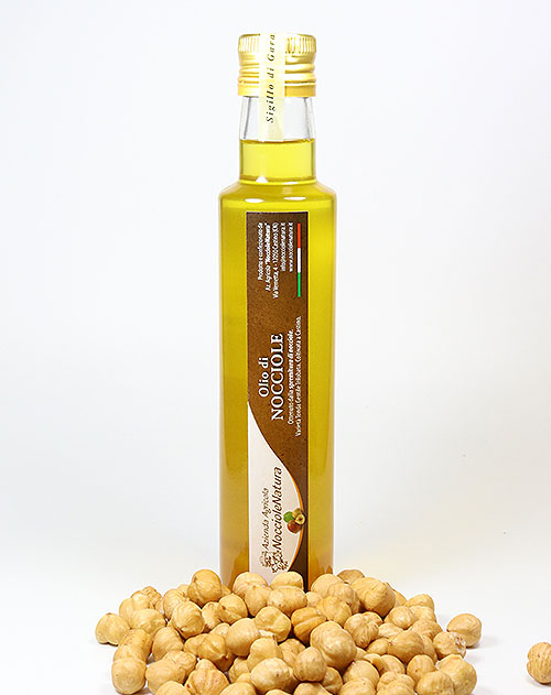 Reines Haselnussöl geröstet - Olio di Nocciole tostate 250ml, unfiltriert