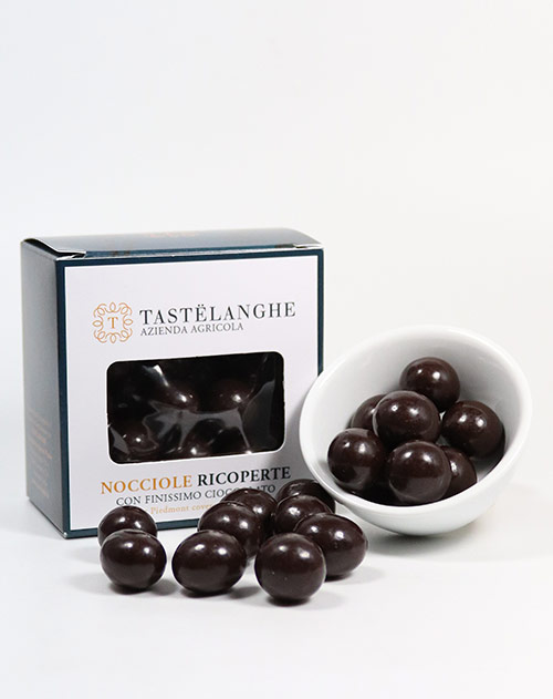 Piemont-Haselnüsse in Zartbitterschokolade - Nocciole Ricoperta Fondente 110g – Bild 2