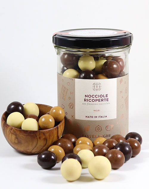 Piemont-Haselnüsse in Schokolade - Nocciole Ricoperta Mix 200g