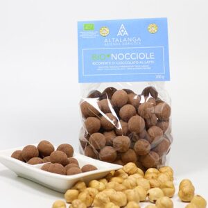 Schokolierte BIO Haselnüsse (Vollmilch) - BIO-Nocciole ricoperte di Cioccolato al Latte 200g