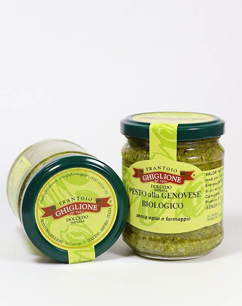 BIO Basilikum-Pesto - Pesto alla Genovese biologica 130g (ohne Knoblauch, ohne Käse)