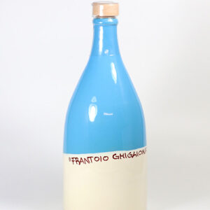 Natives Olivenöl extra, sortenreines Taggiasca-Olivenöl - Olio Extravergine di Oliva Cultivar Taggiasca, Ghiglione 500ml in Zierflasche blau