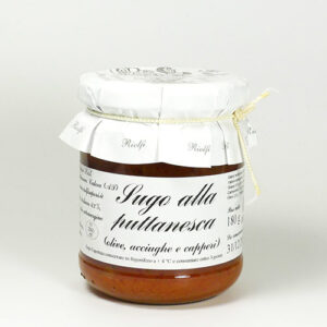 Sugo alla Puttanesca - würzige Tomatensauce mit Sardellen und Knoblauch, 180g