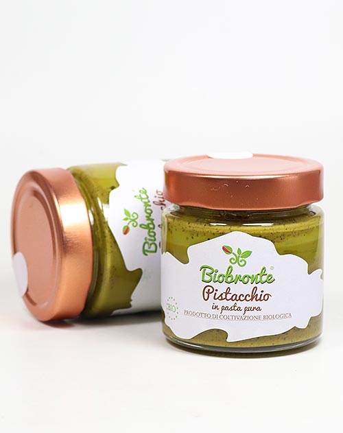 Pistazienmus aus Bronte Pistazien D.O.P. BIO - Pistacchio in pasta pura D.O.P. BIO 150g
