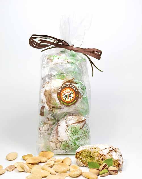 Pasta di Mandorle al Pistacchio - Weiches Pistazien-Mandelgebäck, Sizilien