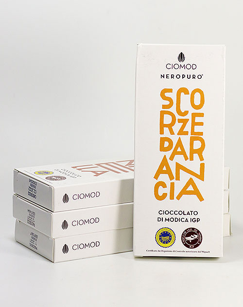 Original Modica-Schokolade IGP mit Orange, Sizilien