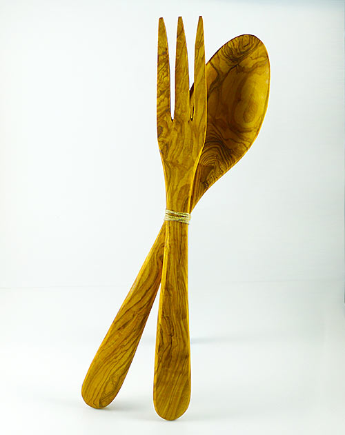 Olivenholz-Salatbesteck (groß)