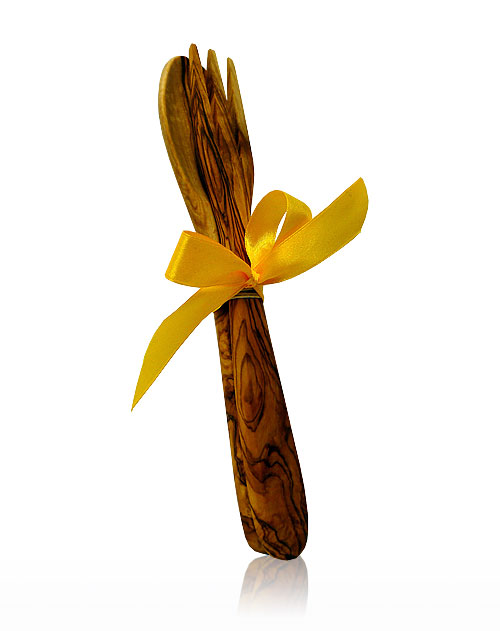 Olivenholz-Salatbesteck (klein)