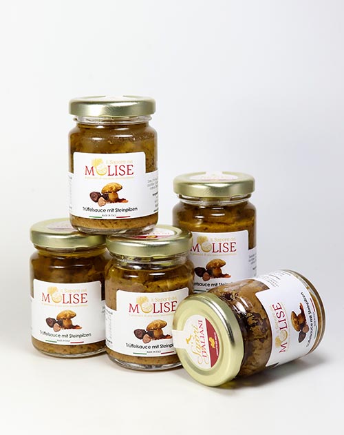 <b>PROBIERANGEBOT</b><br />5 x Trüffelsauce mit Steinpilzen - Crema di Porcini e Tartufo 90g