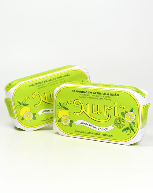 Sardinen in Olivenöl mit Limone - Sardinhas em Azeite com Limao. Lemon Limited Edition 2024<br />125g/90g Nuri