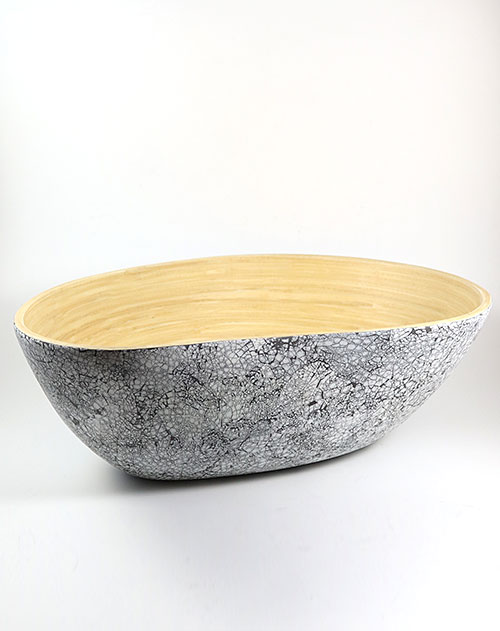 bibol SOAI, nierenförmige Schale 26 cm, Bambus mit Eierschalen (fair & authentisch) – Bild 2