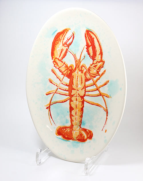 Große Keramik-Schüssel Sardinen-Motiv 28,5 cm, ofenfest (Portugal) – Bild 2