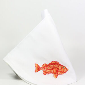 Stoff-Serviette 'Rotfisch' in Halbleinen aus Portugal