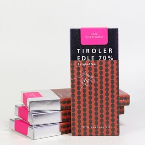 Tiroler Edle - Edle Schokolade 70% mit Bergkaffee 50g