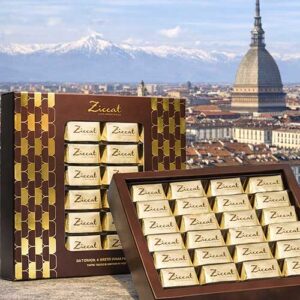 Scatola Gianduiotti Feinste Gianduja-Pralinen von Ziccat aus Turin
