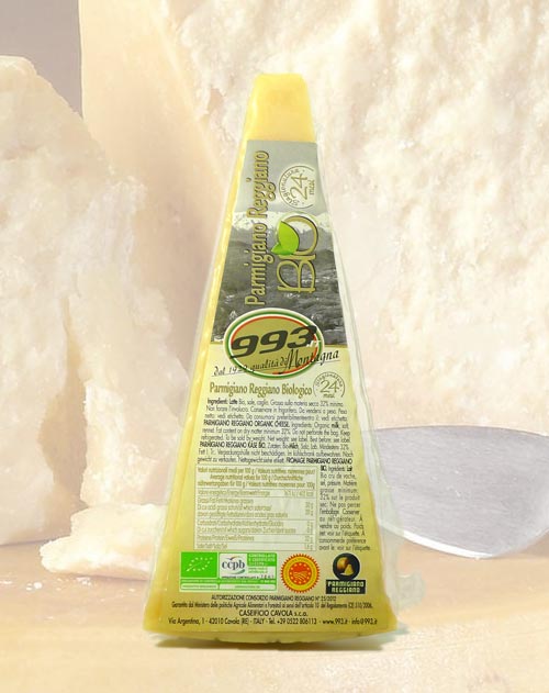 Echter BIO-Berg-Parmigiano - Parmigiano Reggiano di Montagna D.O.P. 24 Monate gereift BIO (Parmesan) 249g