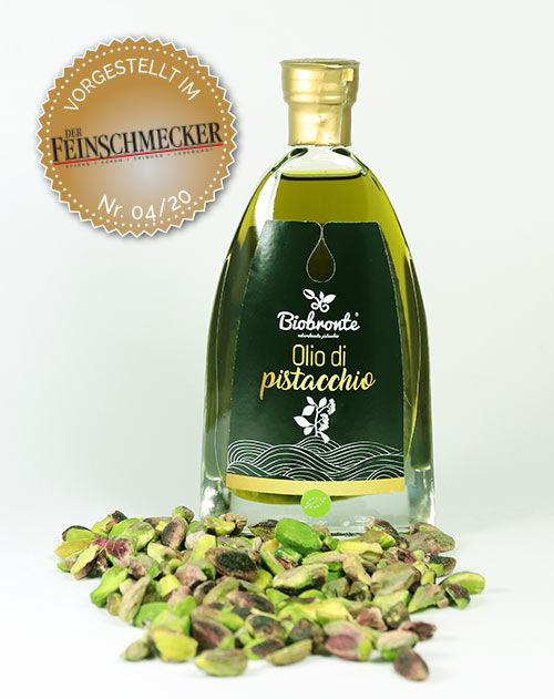 SONDERANGEBOT: Reines Pistazienöl BIO - Olio di Pistacchio - Pistacchi verdi di Bronte DOP 100ml