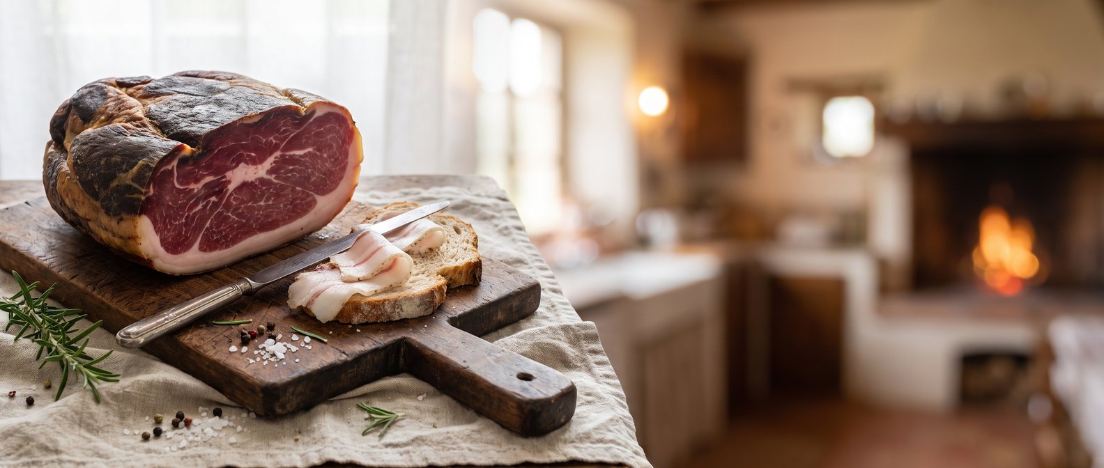 Grüner Speck & luftgetrockneter Schinken vom Eichelschwein kaufen
