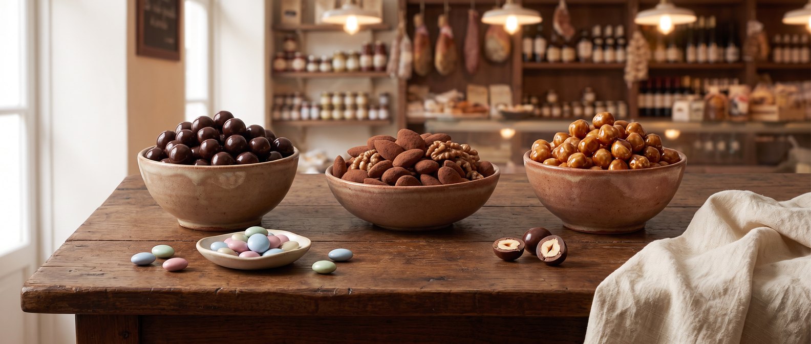 Schokolierte Nüsse & Dragées kaufen – Catànies, Haselnüsse & Kaffeebohnen