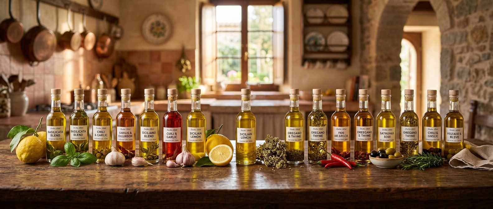 Würzöle kaufen – aromatisierte BIO-Olivenöle aus Sizilien