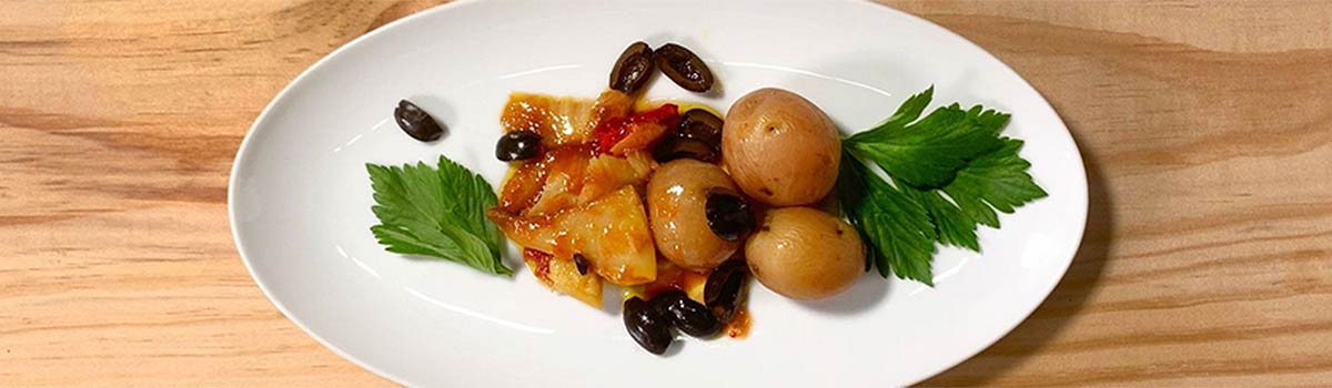 Bacalhau Cadeirada - Kabeljau in Ragoutsauce aus Portugal Bacalhau Cadeirada - Kabeljau in Ragoutsauce aus Portugal